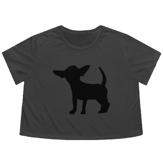 Chihuahua Flowy Cropped Tees