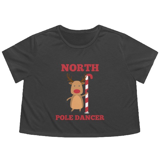 North Pole Dancer Flowy Cropped Tees