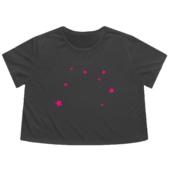 Stars, Pink, Bling Bling Flowy Cropped Tees