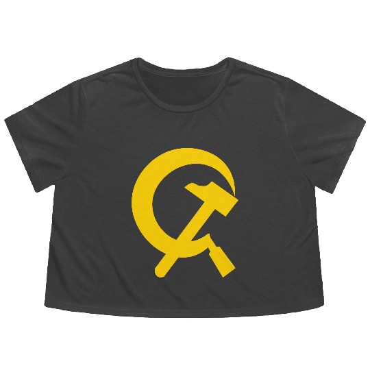 Hammer and sickle Flowy Cropped Tees