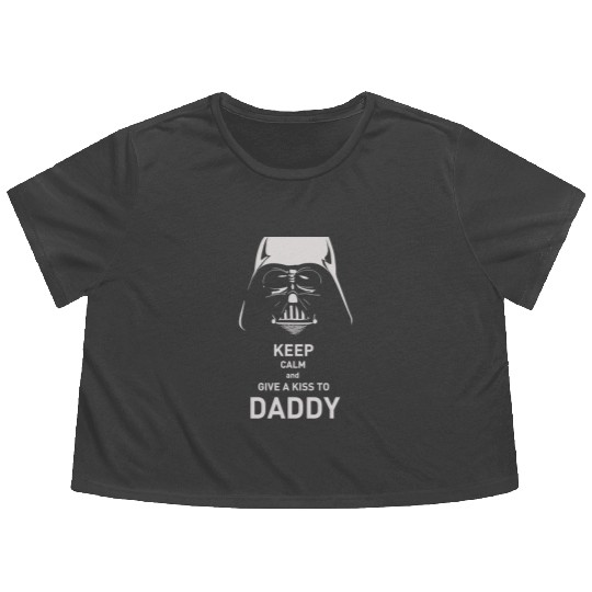 Funny Star Wars Darth Vader father's day gift Flowy Cropped Tees