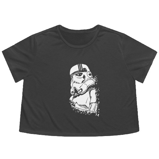 Funny and cool Star Wars Stormtrooper graffiti Flowy Cropped Tees
