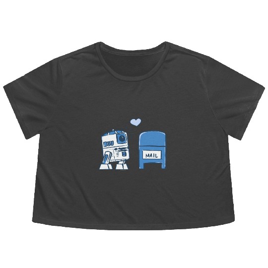 Funny Star Wars r2d2 comic Flowy Cropped Tees