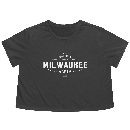 Milwaukee WI Wisconsin Flowy Cropped Tees