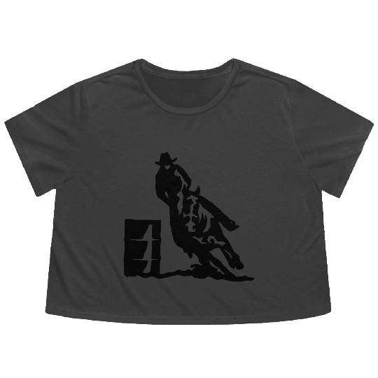 Barrel Racing Flowy Cropped Tees