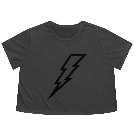 Lightning Bolt Flowy Cropped Tees
