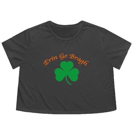 Erin Go Bragh Shamrock Flowy Cropped Tees