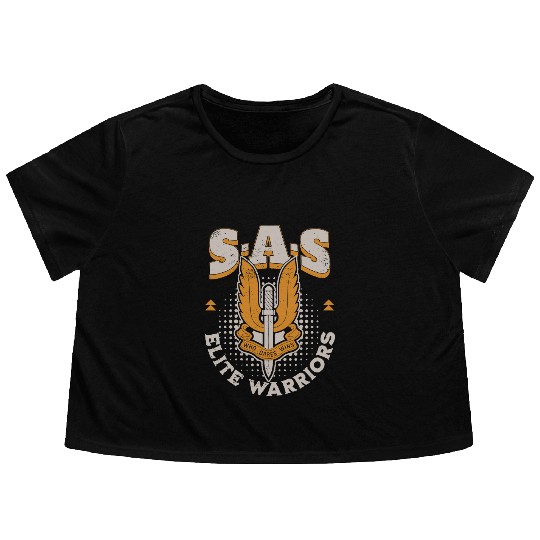 SAS Special Air Services Military British Flowy Cropped Tees