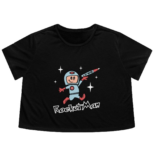 Rocket Man Flowy Cropped Tees