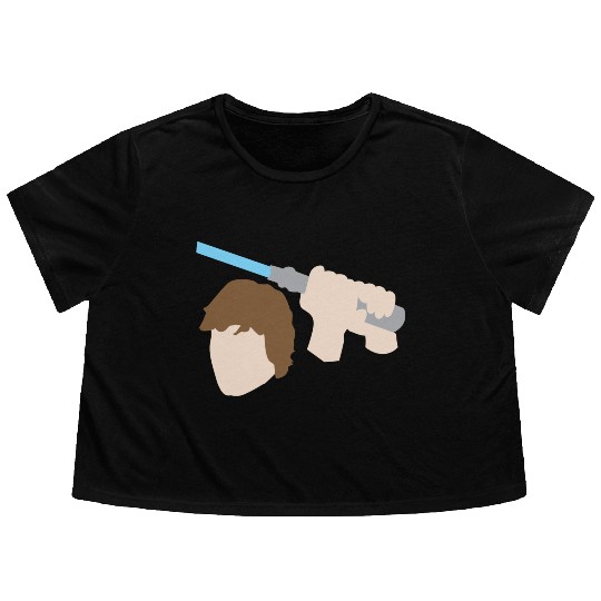Luke Skywalker Lightsaber Flowy Cropped Tees