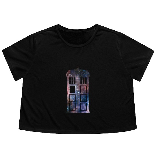tardis Flowy Cropped Tees