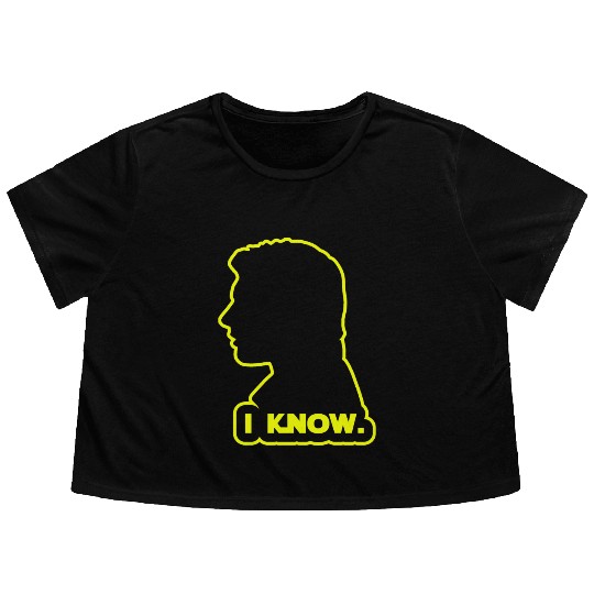 Han Solo - I Know. Design Flowy Cropped Tees