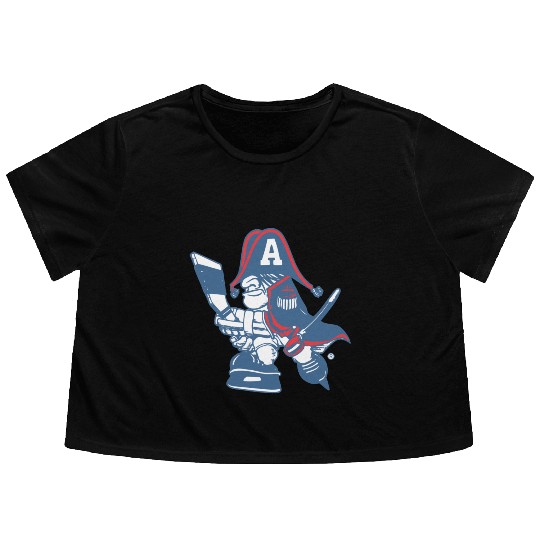 Milwaukee admiral cartoon Flowy Cropped Tees