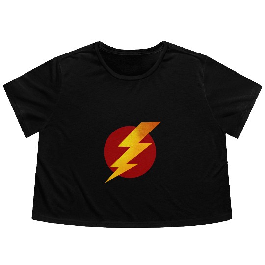 Lightning Bolt Flowy Cropped Tees
