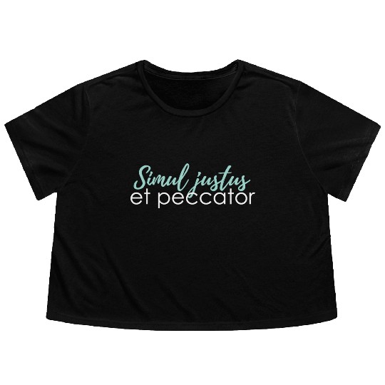 simul justus et peccator Flowy Cropped Tees