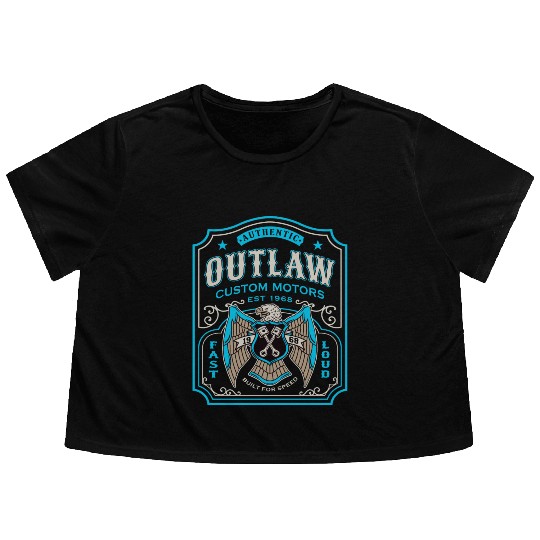 Outlaw Motors Flowy Cropped Tees