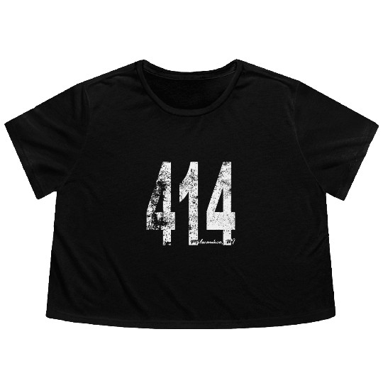 Vintage Milwaukee Area Code 414 Flowy Cropped Tees