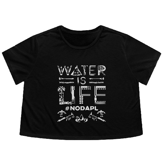 Water is Life #NoDAPL Flowy Cropped Tees
