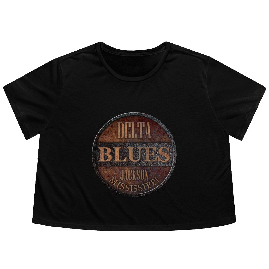 rusty delta blues jackson Flowy Cropped Tees