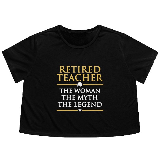 Retired Teacher Flowy Cropped Tees