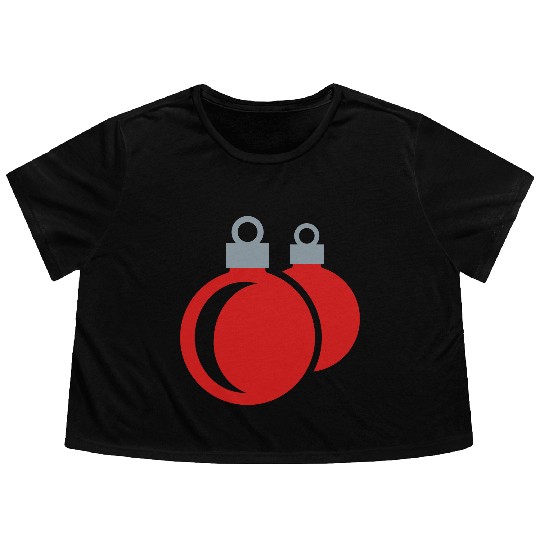 Christmas balls - xmas Flowy Cropped Tees
