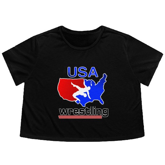 Team USA Wrestling Flowy Cropped Tees