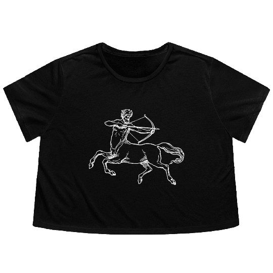 Zodiac Sagittarius Flowy Cropped Tees