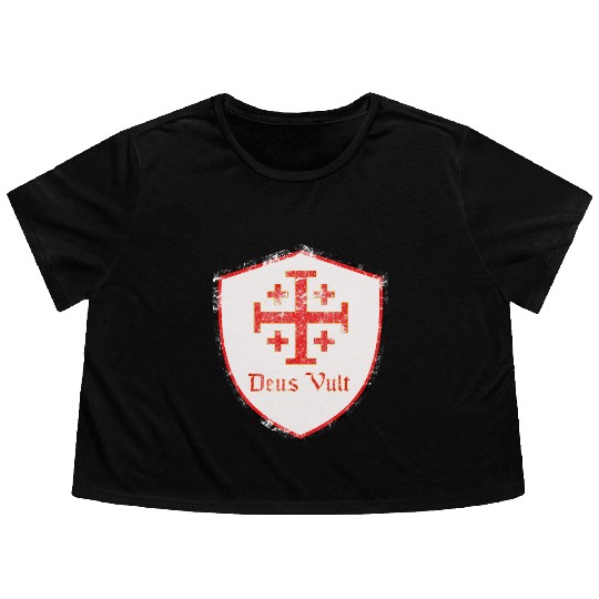 Deus Vult Flowy Cropped Tees