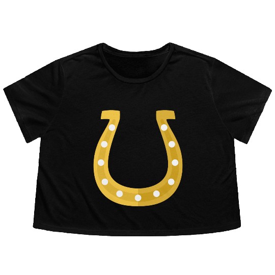 Horseshoe Flowy Cropped Tees