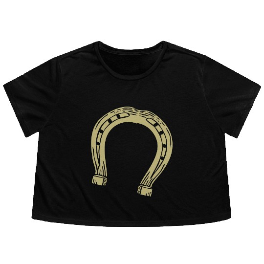 Horseshoe Flowy Cropped Tees