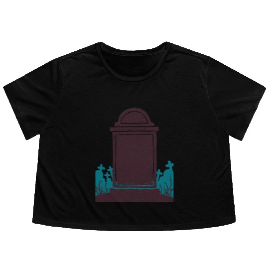 Graveyard Flowy Cropped Tees