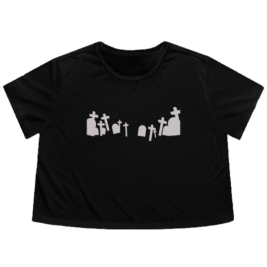 Graveyard Flowy Cropped Tees