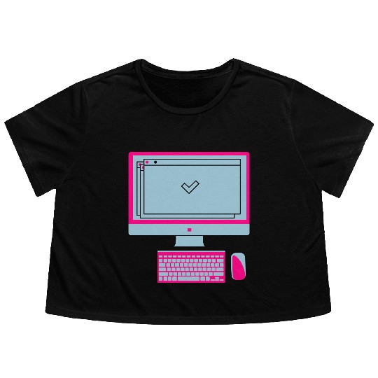 Computer Flowy Cropped Tees