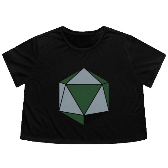 platonic solid Flowy Cropped Tees