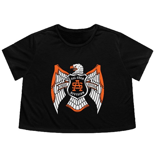 hawk crest mma Flowy Cropped Tees