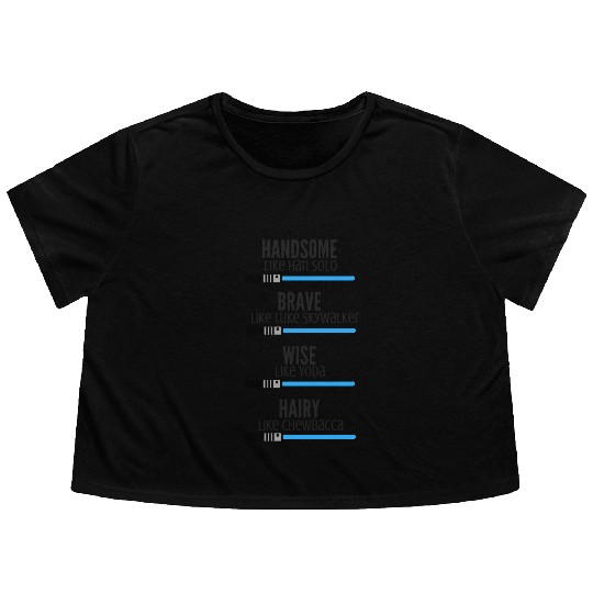 Handsome like Han Solo Flowy Cropped Tees