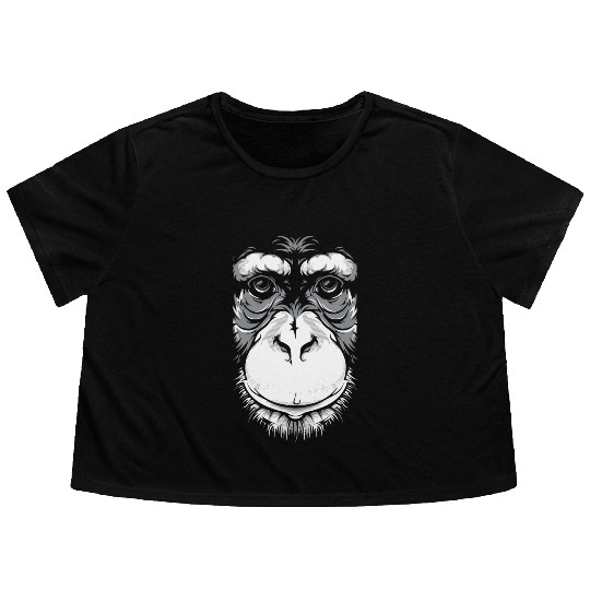 Monkey face Flowy Cropped Tees
