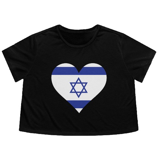 A Heart For Israel Flowy Cropped Tees