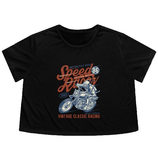 Speed Racer Vintage Classic Racing Flowy Cropped Tees