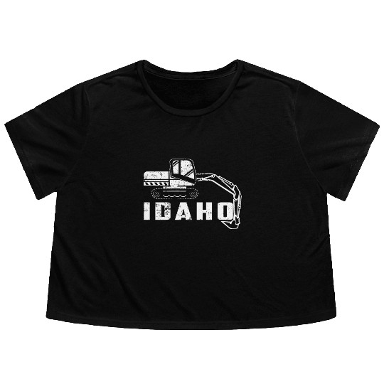 Huge Backhoe Toy Idaho Backhoe Flowy Cropped Tees