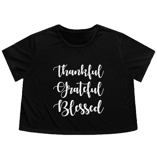 thanksgiving Flowy Cropped Tees
