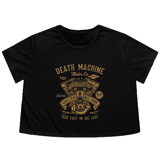 Death Machine Flowy Cropped Tees