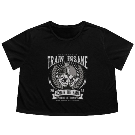 Train Insane Flowy Cropped Tees