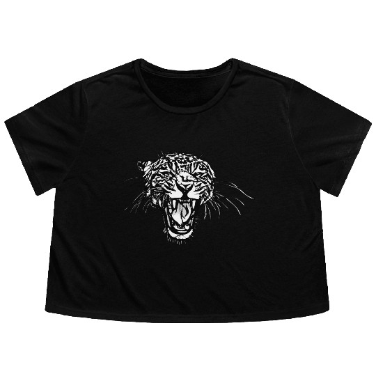 Cheetah Flowy Cropped Tees