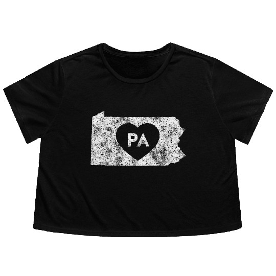 Used I Love Pennsylvania Flowy Cropped Tees
