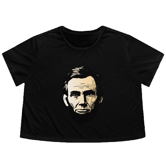 Abraham lincoln Flowy Cropped Tees