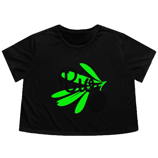 Bio olive branch Flowy Cropped Tees