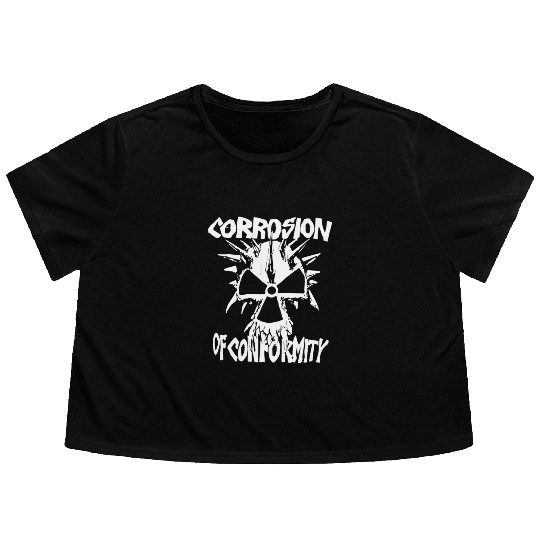 Corrosion Of Conformity Old School Logo Flowy Cropped Tees