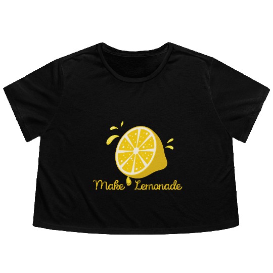 Make Lemonade From Life Lemons Flowy Cropped Tees