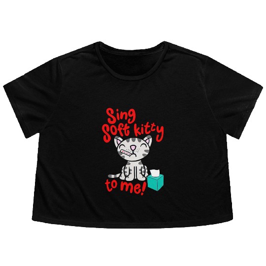 Theory Sing Soft Kitty Song Flowy Cropped Tees